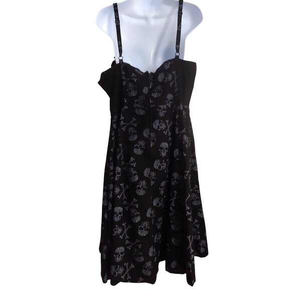 Tripp NYC Daang Goodman Skull Crossbones Whimsy Goth Grunge Dress Vampy - Picture 2 of 13
